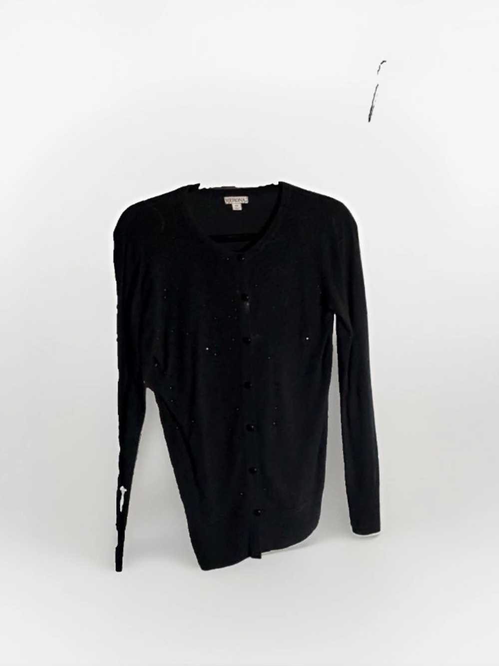 Merona Black Studded Crewneck Cardigan
